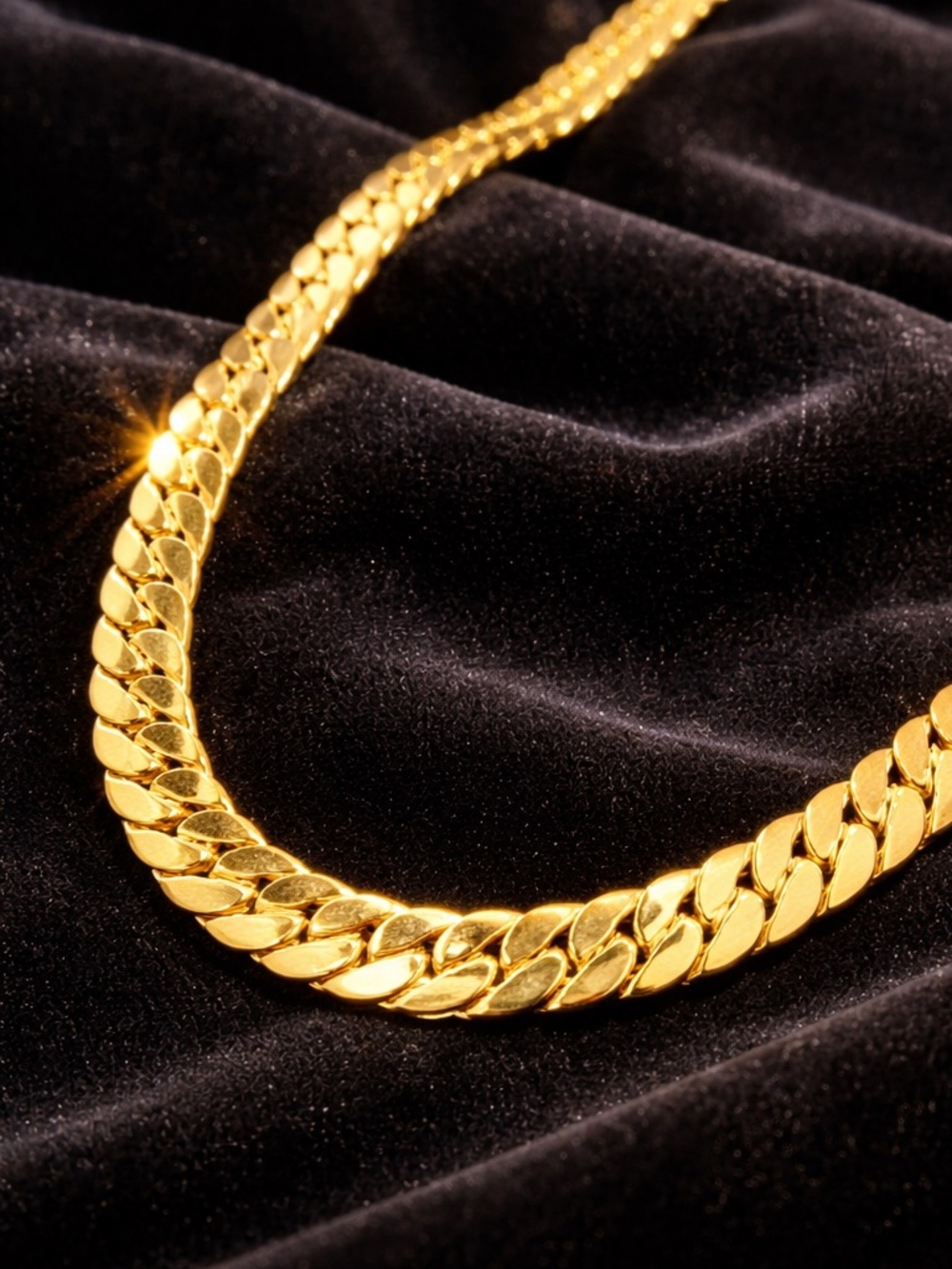 Stainless Steel MENs Gold Plated Cuban Curb Chain Necklace W0.875in x L20in